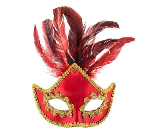 Maska wenecka "Indyjska czerwona"