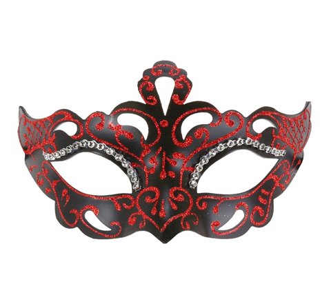 Maska karnawałowa Wenecka "Mirage", czerwona
