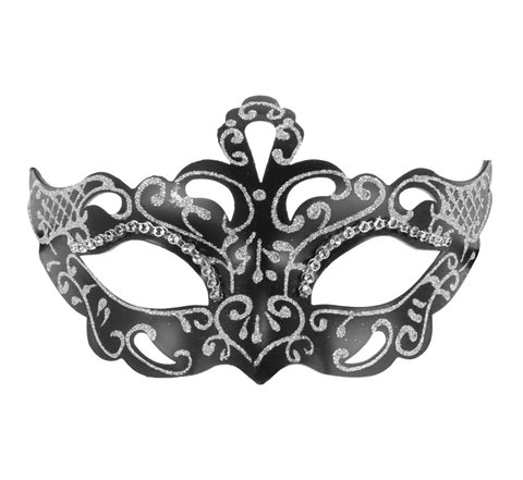 Maska karnawałowa Wenecka "Mirage", srebrna
