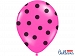 Balony 30cm, Kropki, Pastel Hot Pink 6 szt.