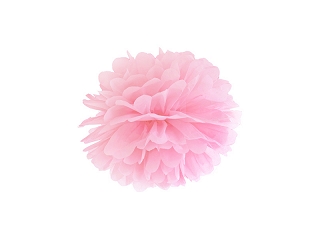 Pompon bibułowy, jasny róż / 35cm