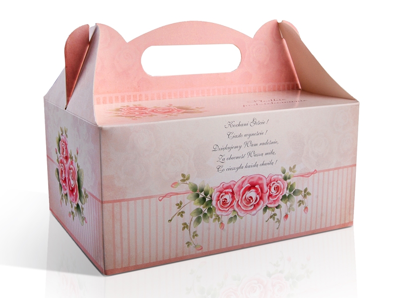 Ozdobne pudełka na ciasto weselne / PUDCS5