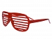 Okulary żaluzje - czerwone