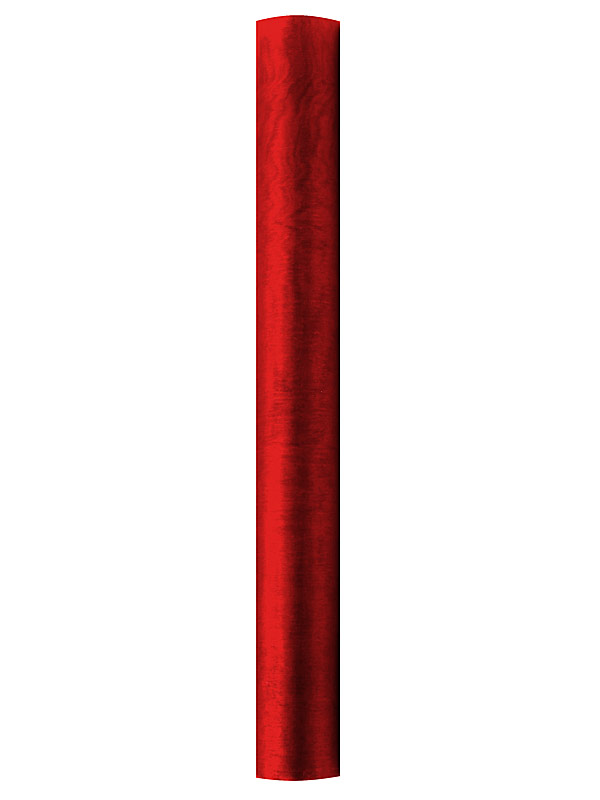 Organza gładka, czerwona / 0,36x9 m