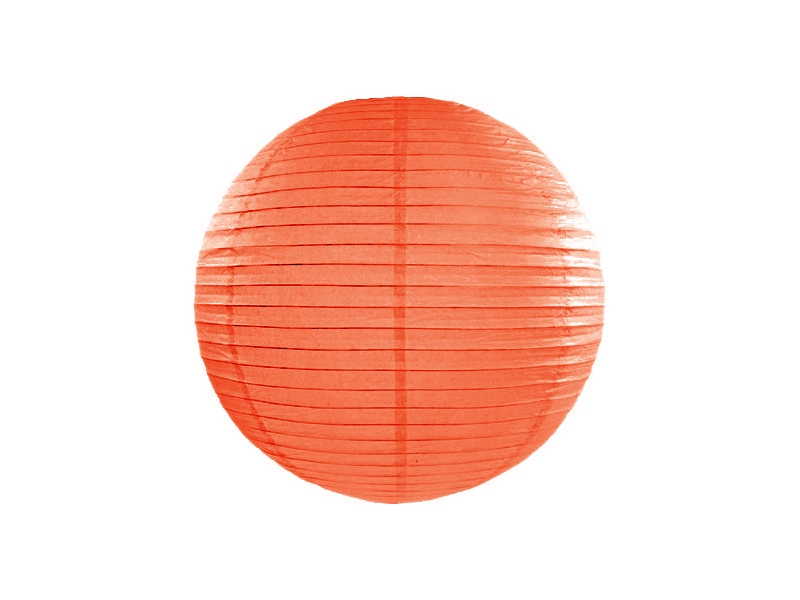 Lampion papierowy, pomarańcz / średnica 25 cm