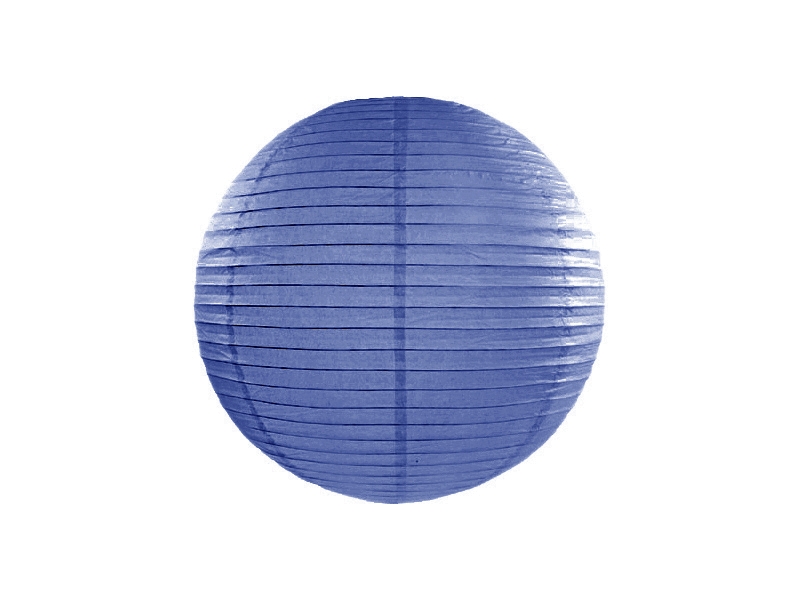 Lampion papierowy, niebieski / średnica 25 cm