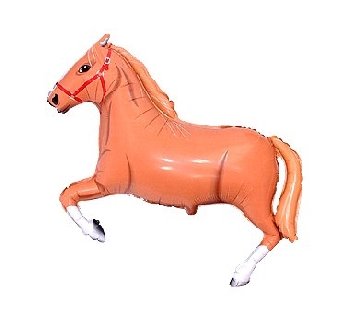 Balon foliowy 24" FX - "Konie w galopie" (brązowe)