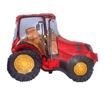 Balon foliowy 24" czerwony "Traktor" / 61 cm