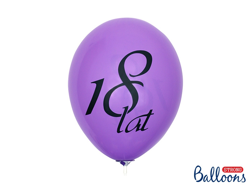 Balony na 18 urodziny "18 lat", mix / SB12P-110-000/6
