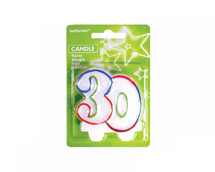 Świeczka urodzinowa liczba "30"