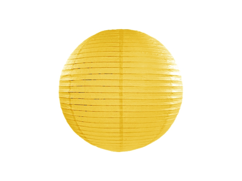 Lampion papierowy, żółty / średnica 35 cm