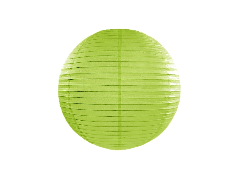 Lampion papierowy, zielone jabłuszko / średnica 25 cm