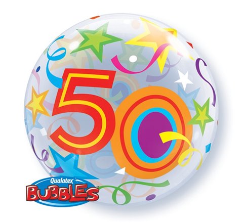 Balon foliowy Bubble "Liczba 50", 55 cm / 24171