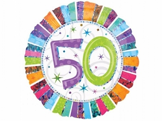 Balon na urodziny foliowy na "50 urodziny" / 1607101