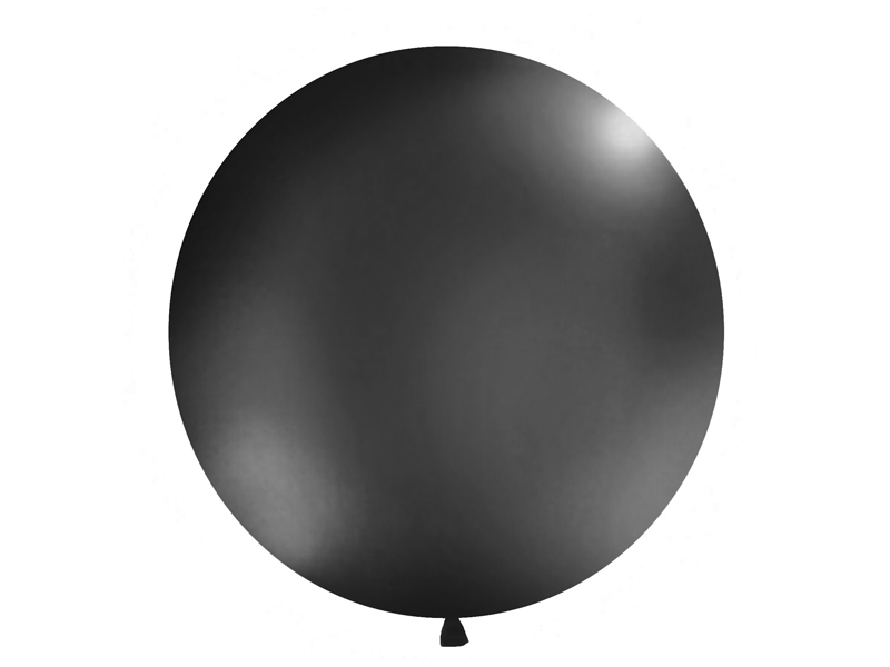 Balon lateksowy OLBO - pastelowy czarny / średnica 1 m
