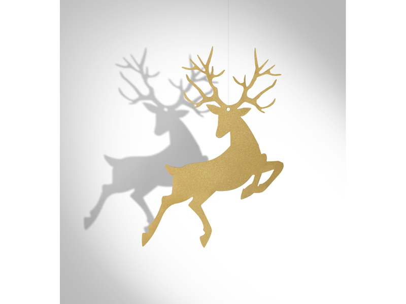 Zawieszki Rudolf, złoty, 9,4 x 14,5cm