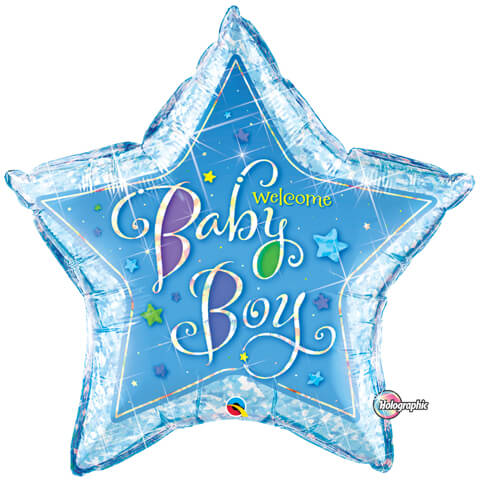 Balon na Narodziny dziecka foliowy "Welcome Baby Boy"