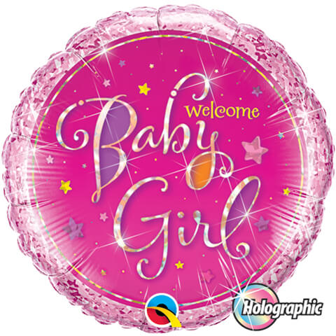 Balon foliowy 18" "Welcome Baby Girl"