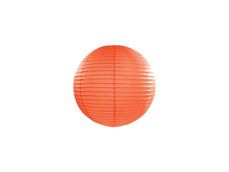 Lampion papierowy, pomarańcz / średnica 20 cm