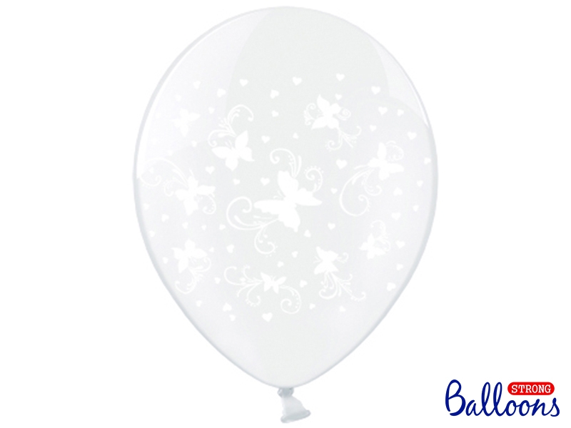 Balony lateksowe transparentne w Motylki / SB14C-217-099/6