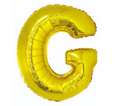 Balon foliowy "Litera G", złota, 85cm