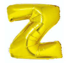 Balon foliowy "Litera Z", złota 85cm