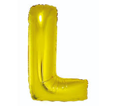 Balon foliowy "Litera L", złota, 85cm