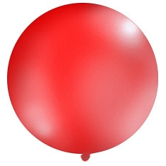 Balon lateksowy OLBO - pastelowy czerwony / średnica 1 m