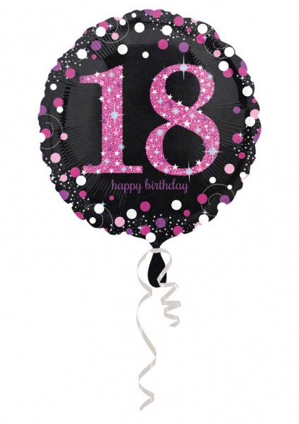Balon folioy 18 urodziny Pink Celebration
