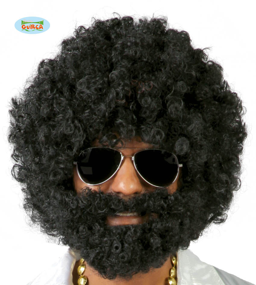 Męska peruka "Afro z brodą" / 4869