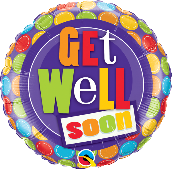 Balon foliowy 18" "Get Well Dot"