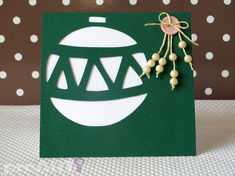 Ręcznie robiona kartka świąteczna na Boże Narodzenie / MKBN-002