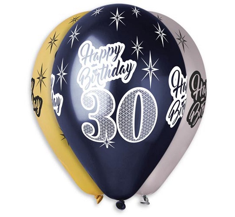 Balony na 30 urodziny, mix