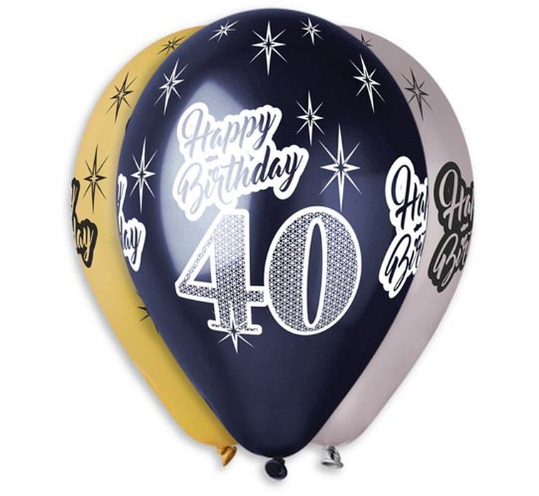 Balony na 40 urodziny, mix