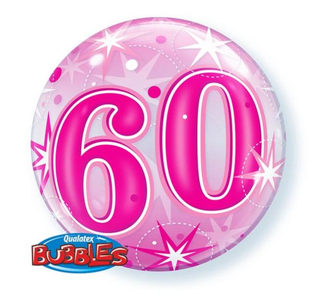 Balon foliowy Bubble "Liczba 60", 55 cm / 43127