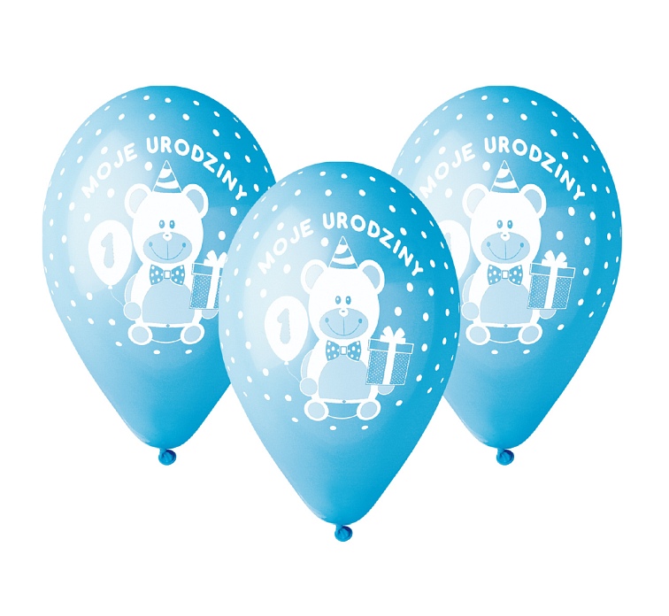 Balony urodzinowe na Roczek dla chłopca "Moje 1 Urodziny" / GD-M1UC1