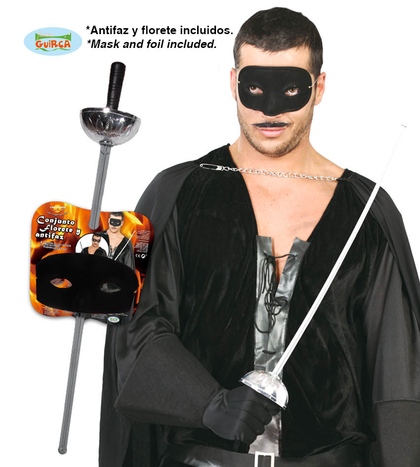 Zestaw szpada i maska Zorro