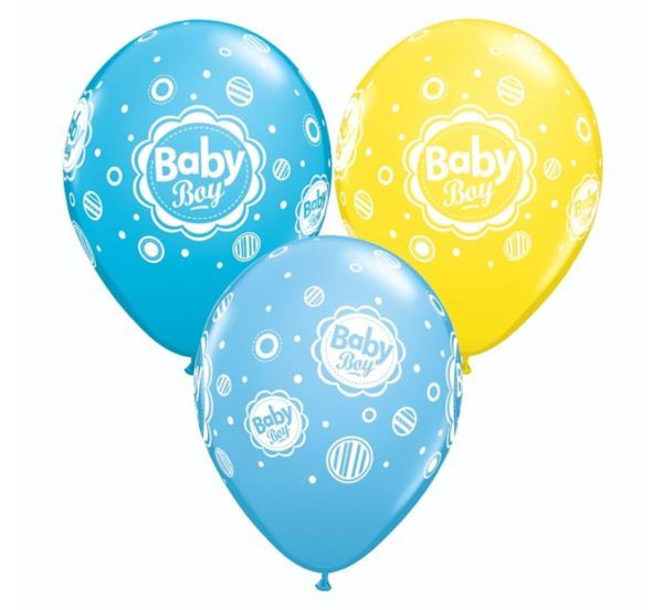 Balon QL 11" z nadrukiem "Baby Boy"