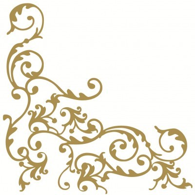 Serwetki flizelinowe wzorzyste "Pomp", biało-złote / 40x40