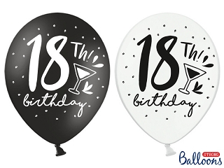Balony na 18 urodziny "18 birthday" / SB14P-246-000-6