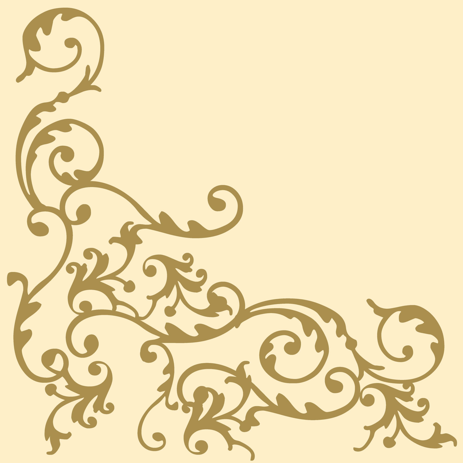 Serwetki flizelinowe wzorzyste "Pomp", kremowo-złote / 40x40