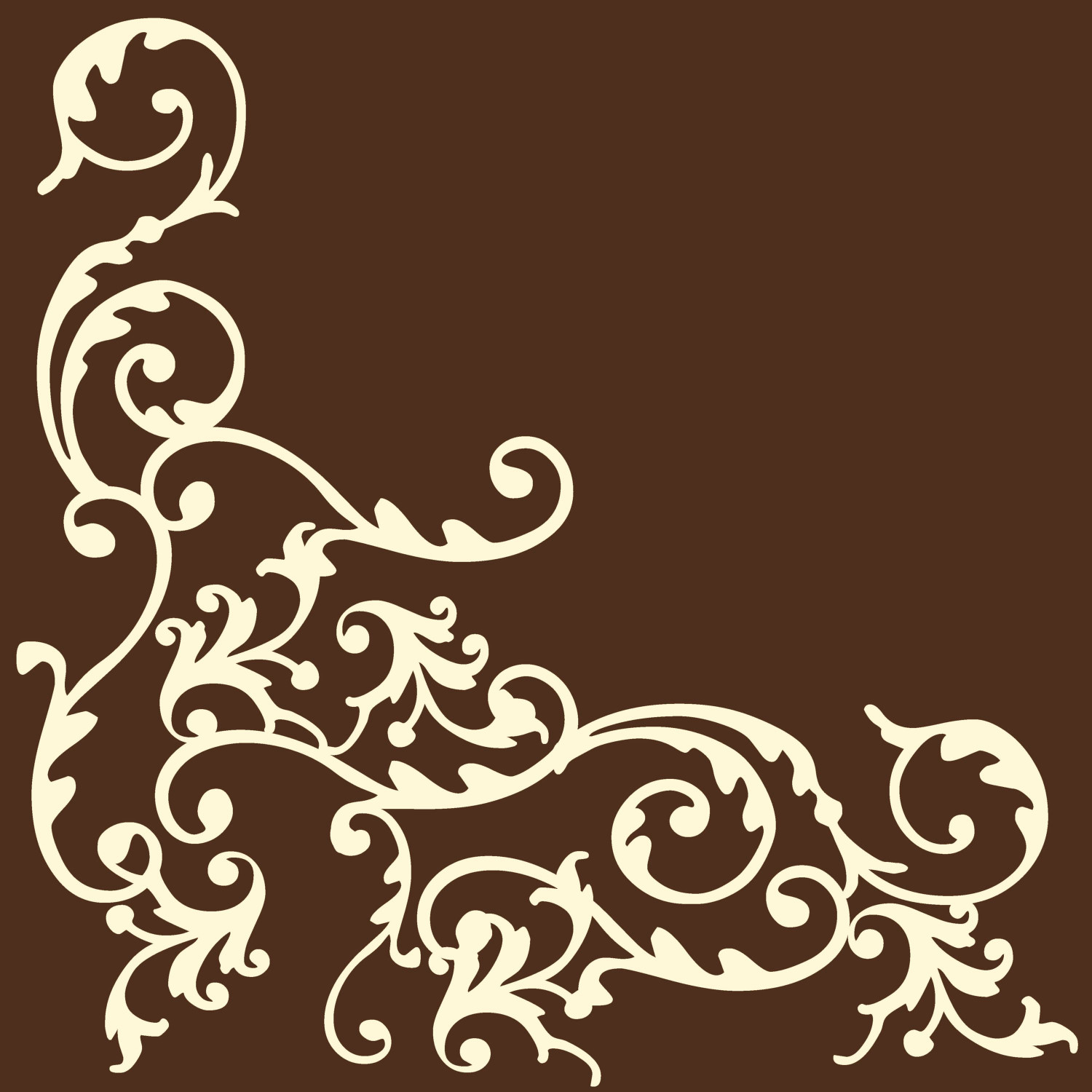 Serwetki flizelinowe wzorzyste "Pomp", kremowo-brązowe / 40x40