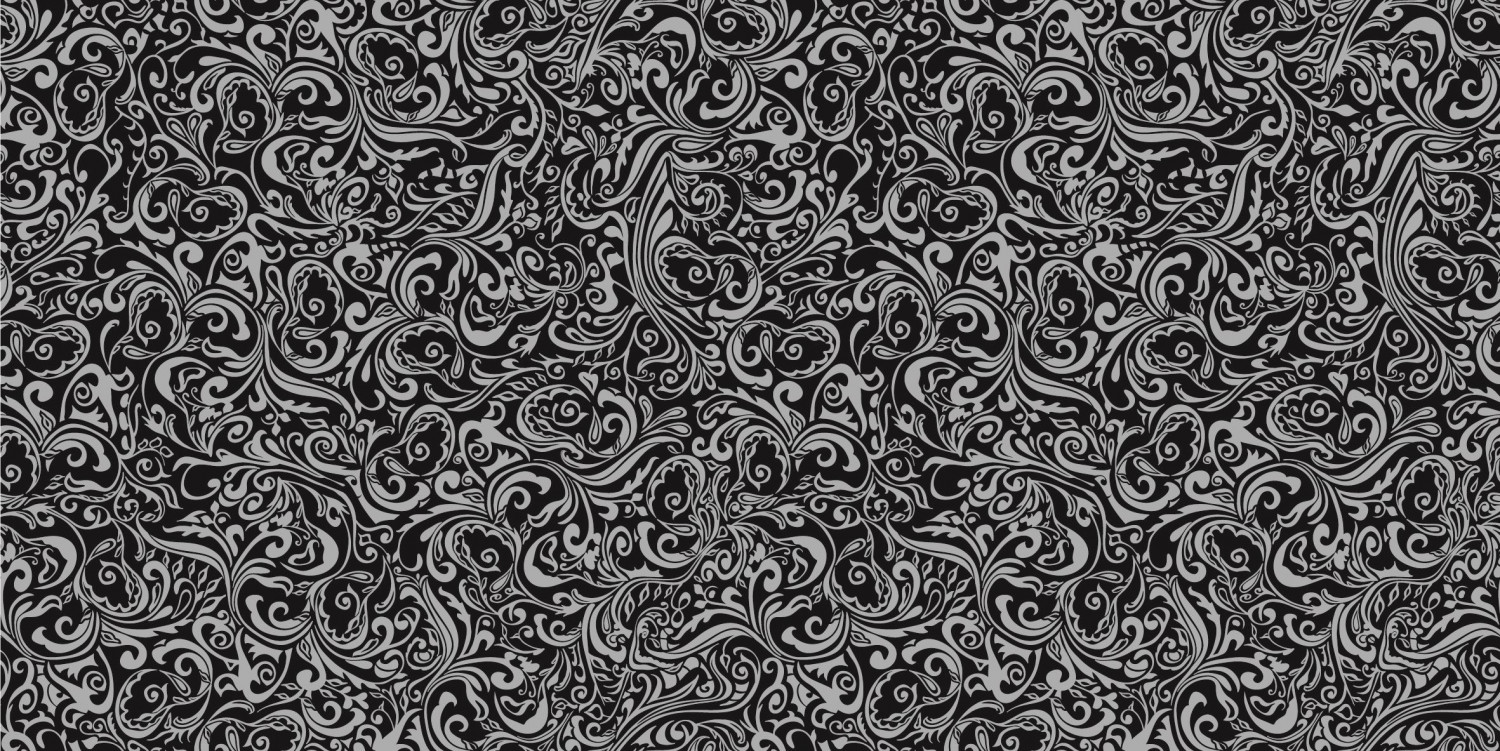 Bieżnik flizelinowy wzorzysty "Lias", czarny / 40cm x24m