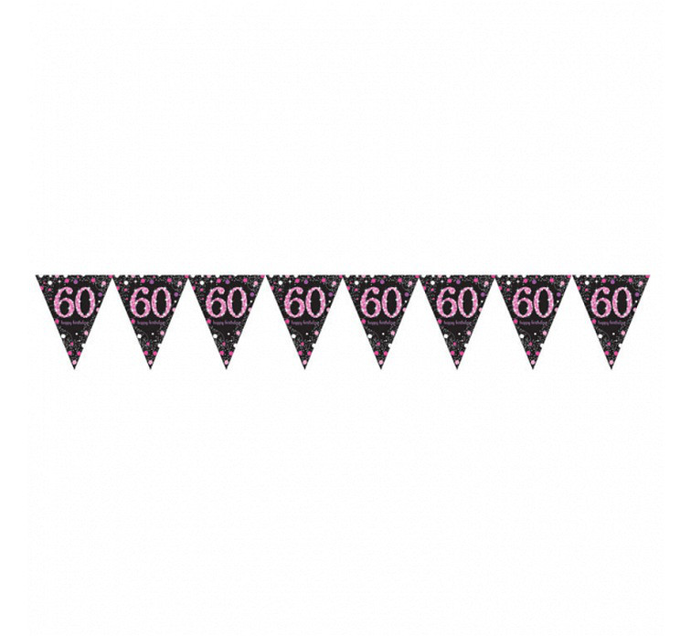 girlanda flagi na "60 urodziny" Sparkling Celebration