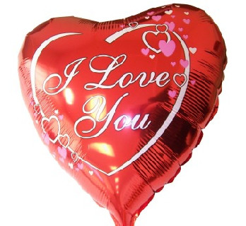 Balon foliowy 18" FX Serce red "I love you" (niezapakowany)