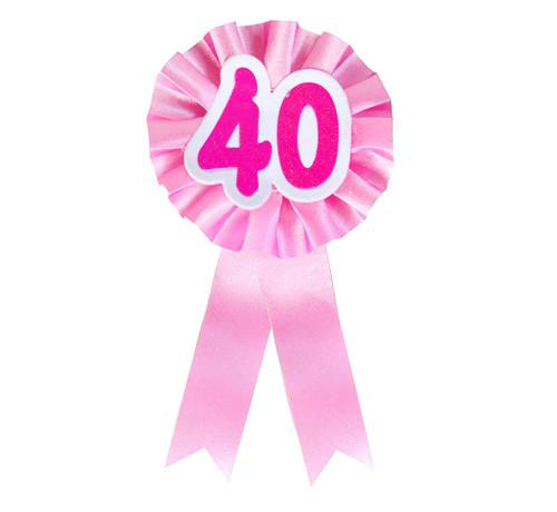 Kotylion urodzinowy na "40 urodziny" / CH-K40R