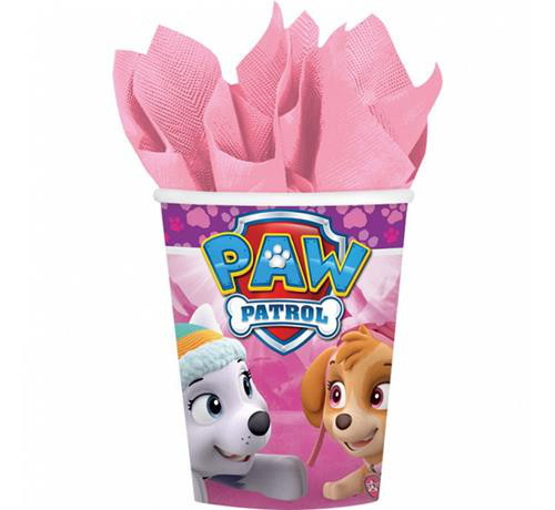 Kubeczki papierowe "Różowy Psi Patrol" 8 szt.