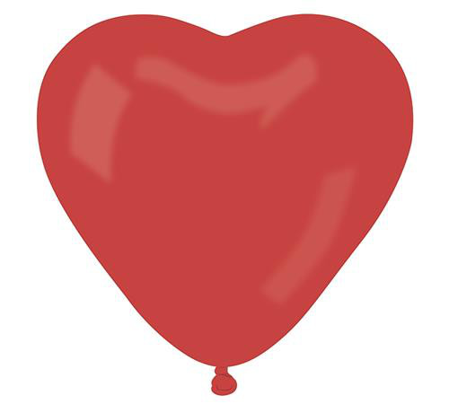 Balon lateksowe pastelowe czerwone "Serce duże"