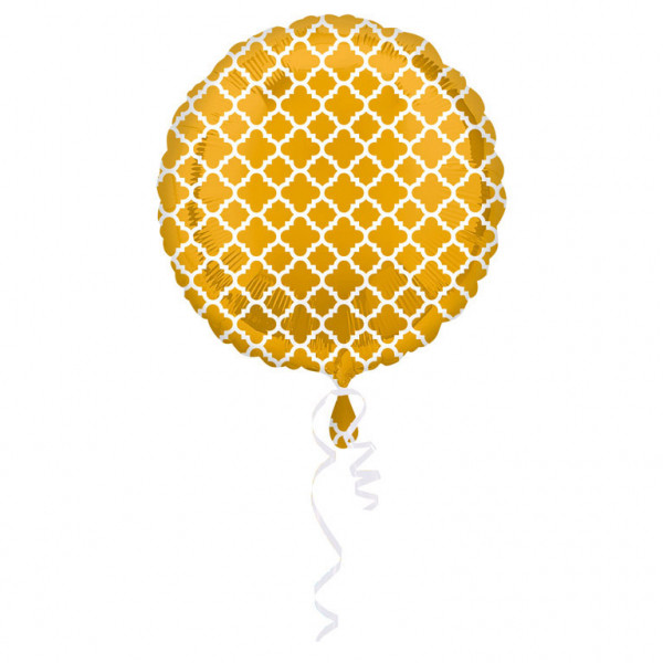 Balon foliowy - Ornament złoty (niezapakowany) /43 cm