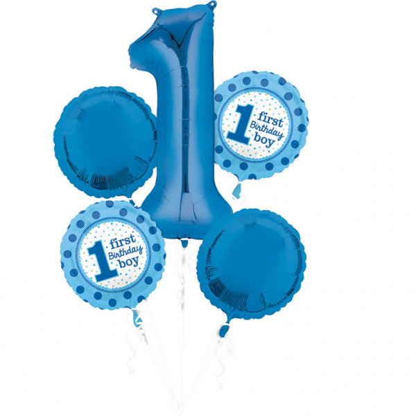 Zestaw balonów na Roczek "1 Birthday Boy"